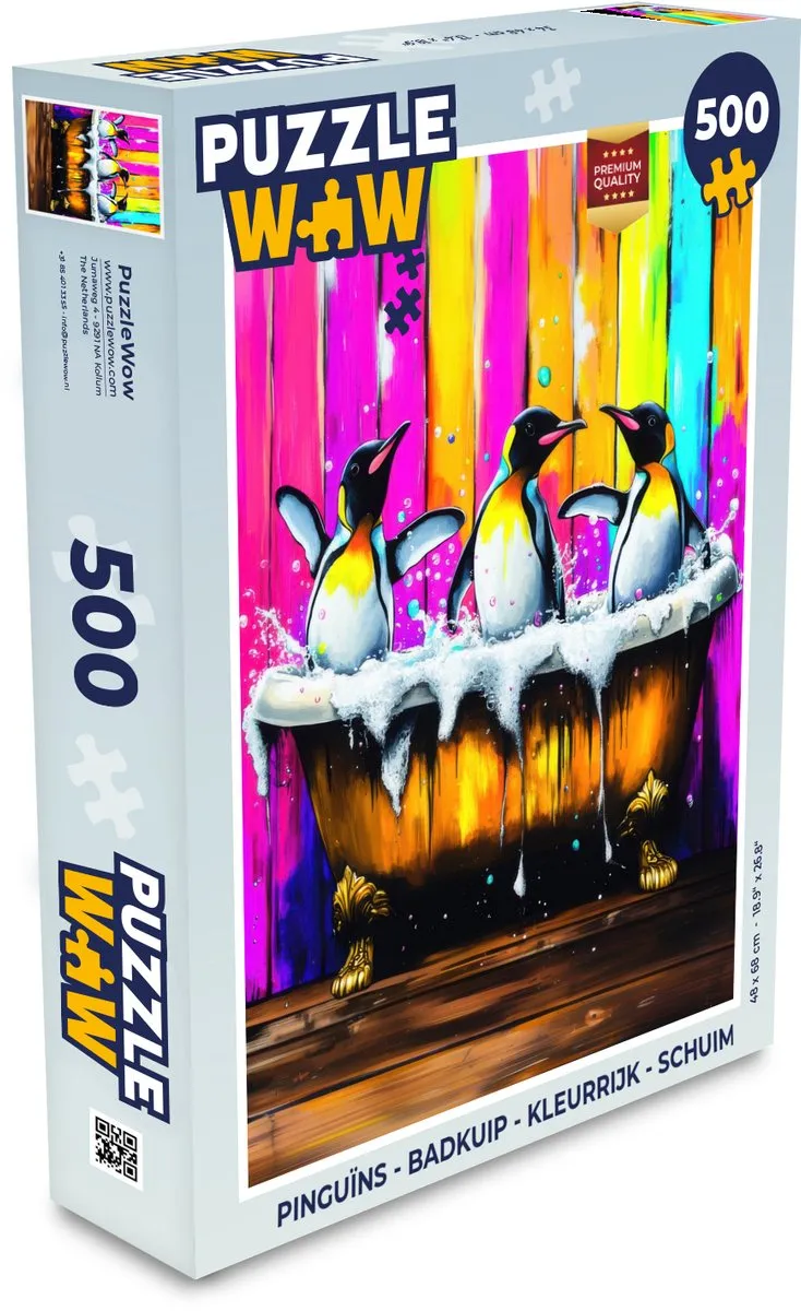 PuzzleWow Puzzel Pinguïns Badkuip