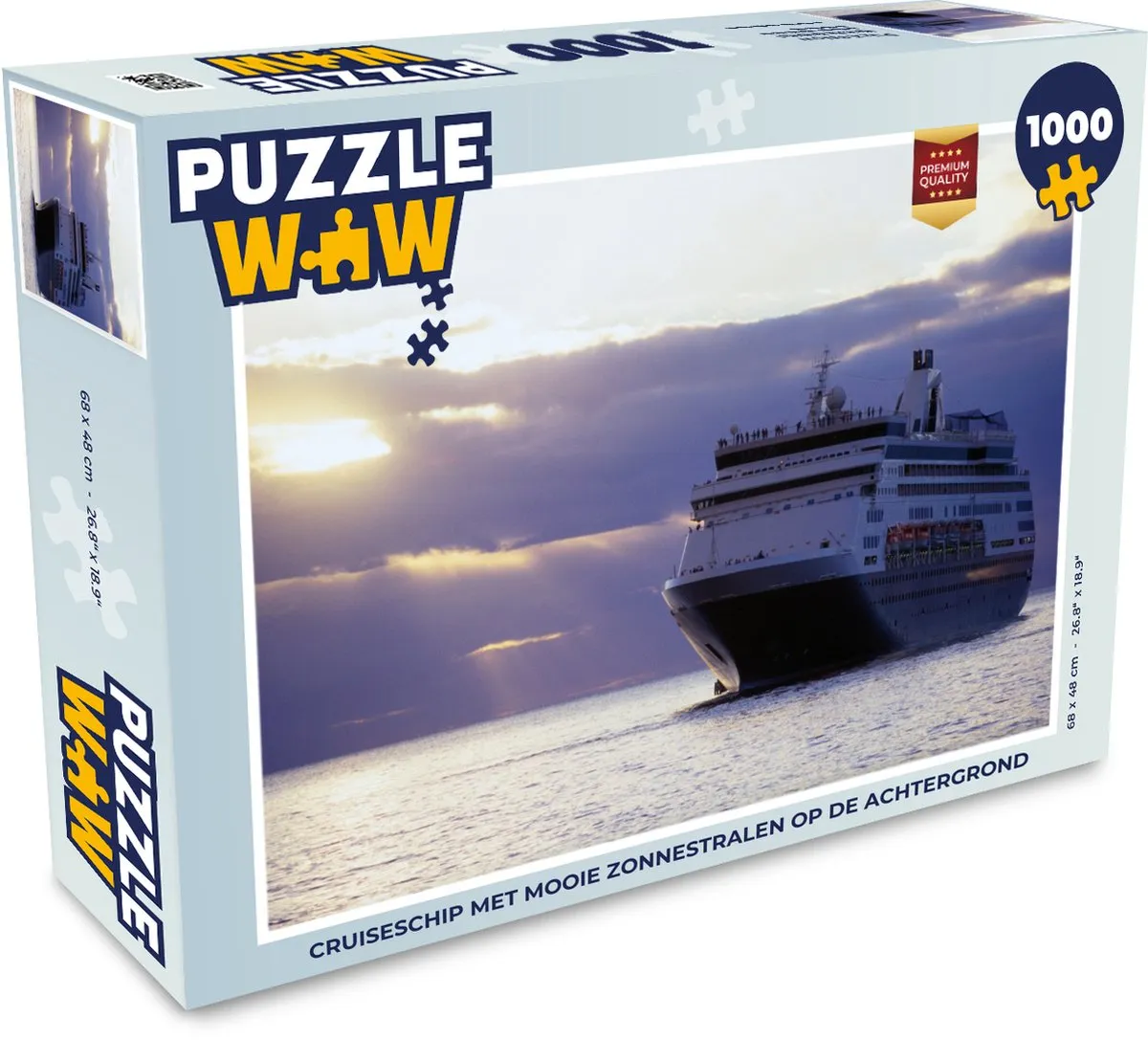 PuzzleWow Legpuzzel Cruiseschip 1000 Stuks - Multicolor