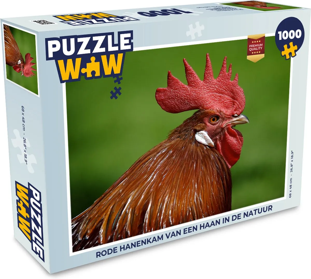 PuzzleWow Legpuzzel Rode Hanenkam 1000 Stuks