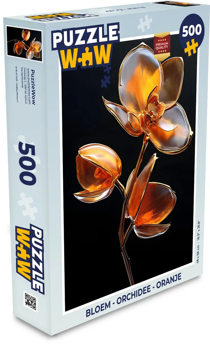 PuzzleWow Bloem Orchidee Legpuzzel 500 Stuks