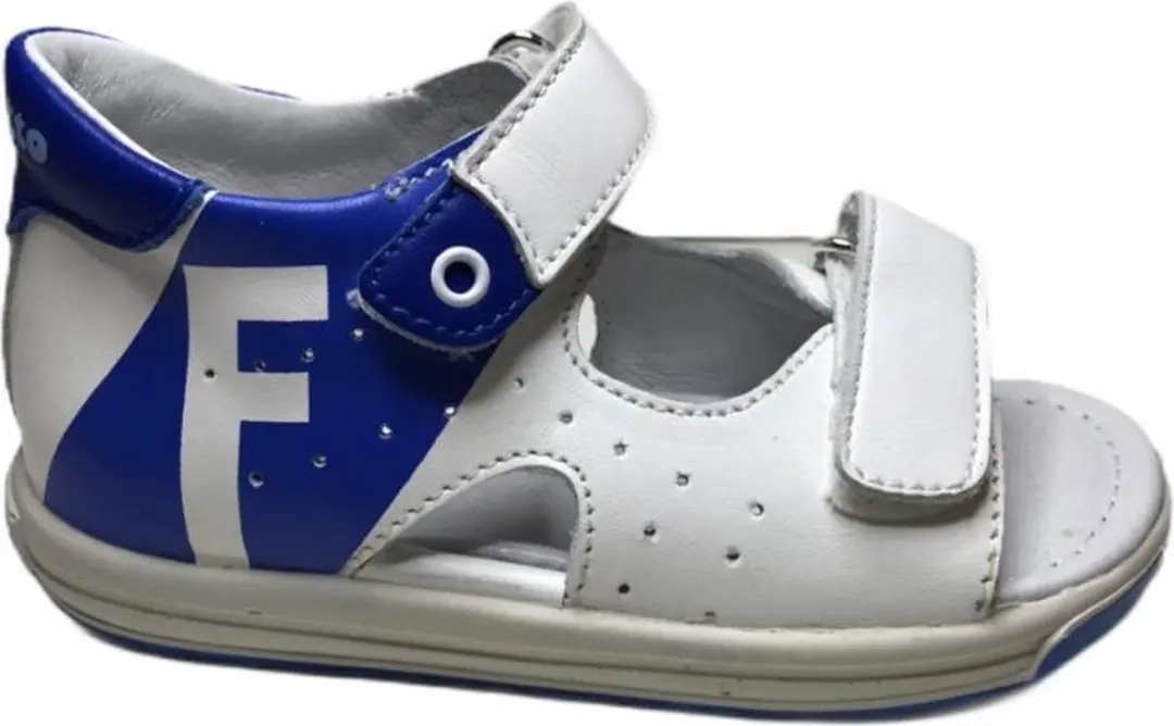 Falcotto velcro sandaal 1572 wit blauw mt 20