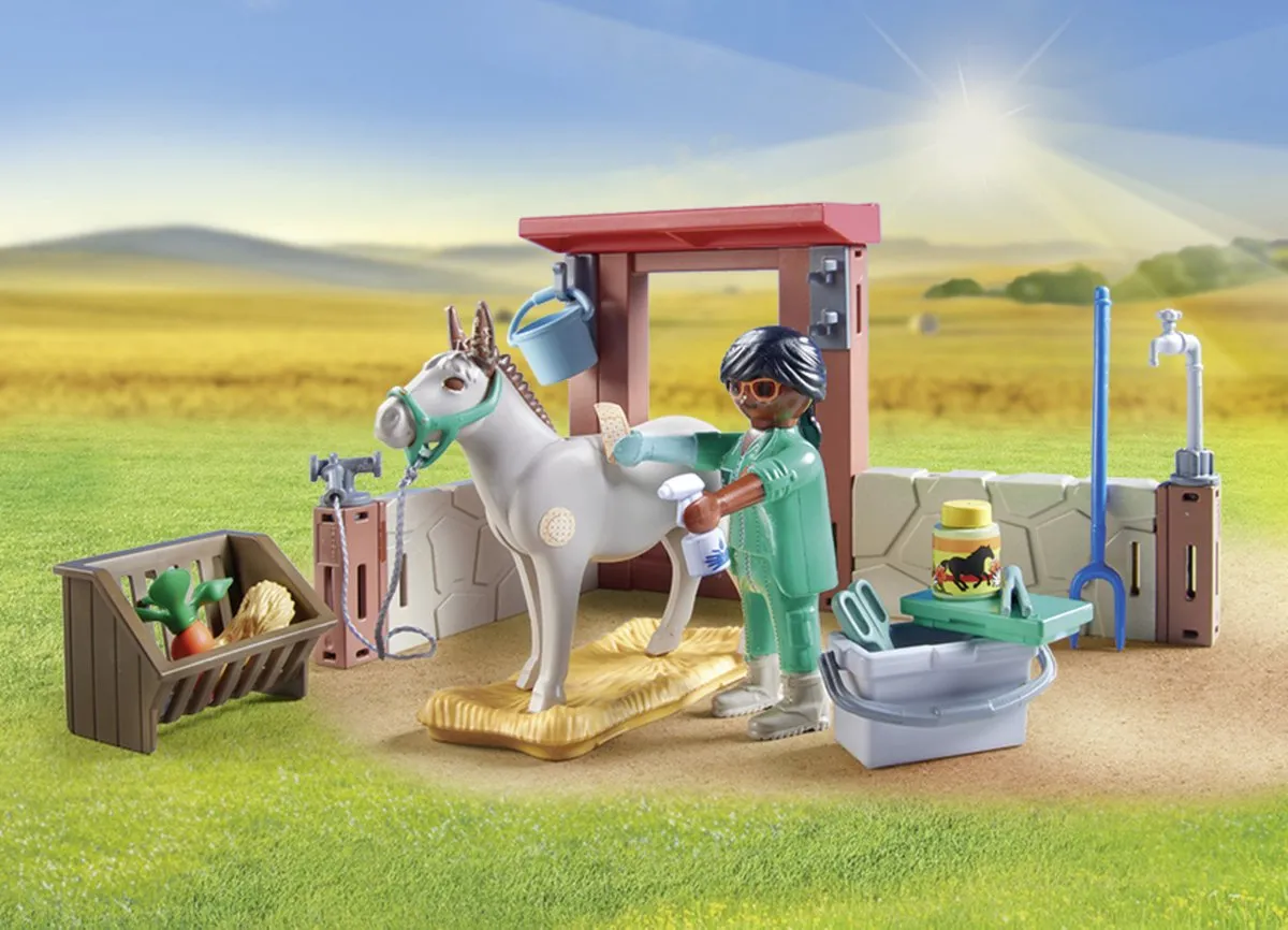 Playmobil Starter Pack Boerderij Dierenarts met Ezels 71471 - Multicolor - afbeelding 6 van 6