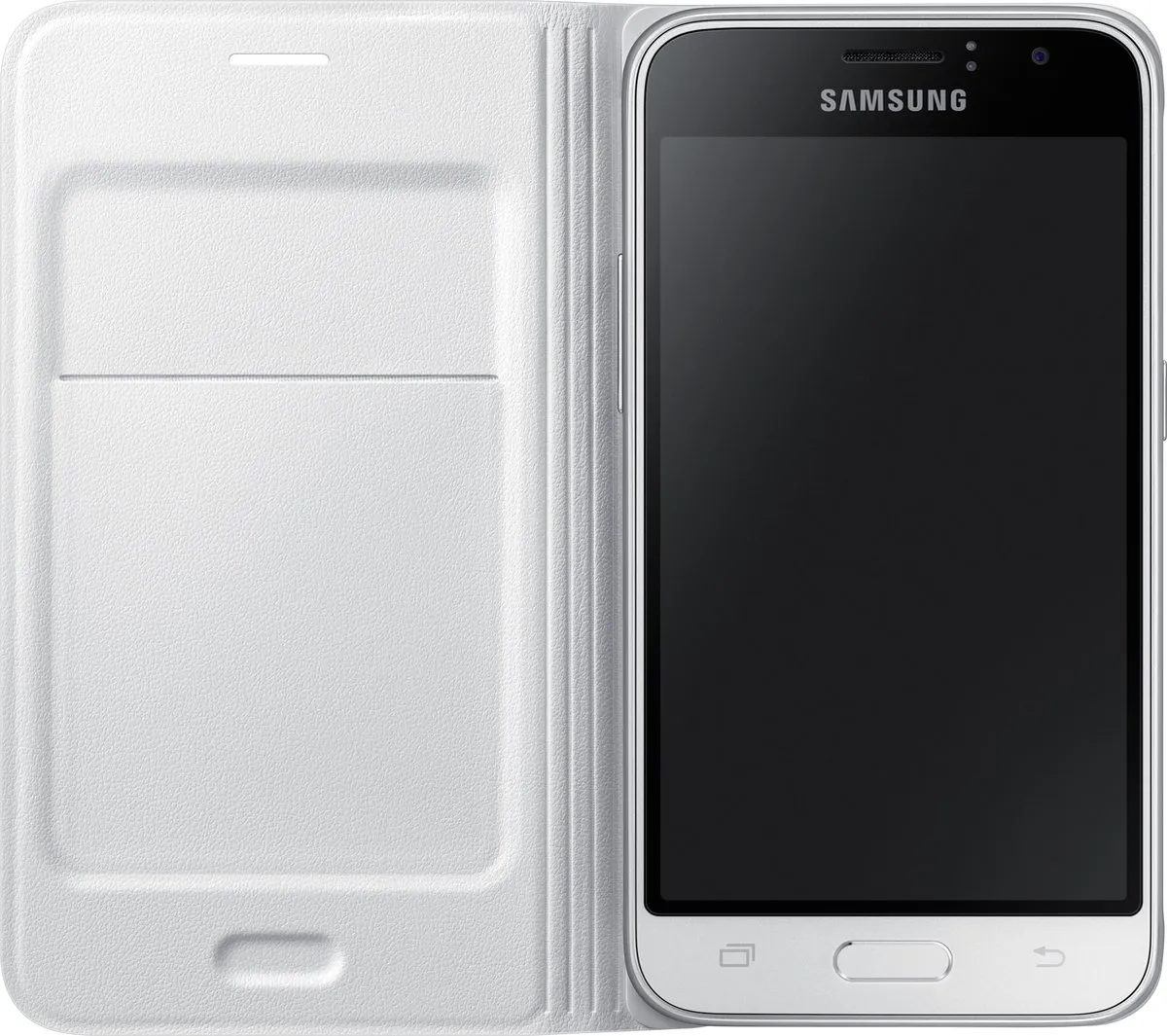 Samsung Flip Wallet Hoes - J120 - Wit