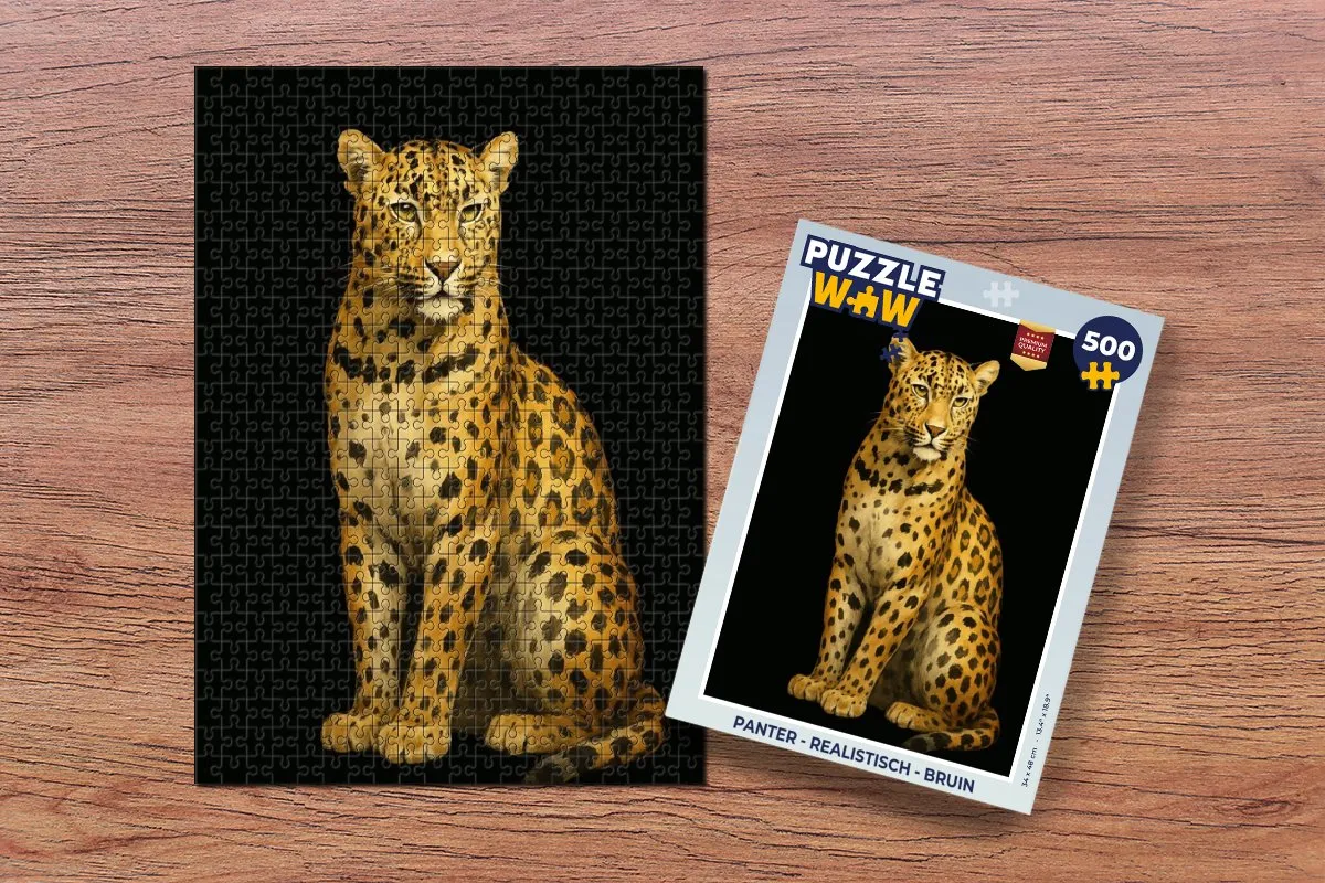 PuzzleWow Panter Realistisch Legpuzzel 500 Stuks - 8721406852957