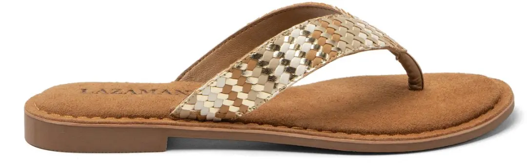 Tess Dames Slippers Leer Beige