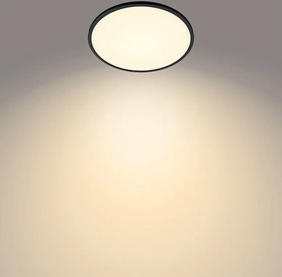 Philips Superslim Plafondlamp 18W Warmwit - Zwart