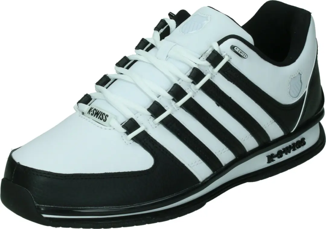 K-Swiss Rinzler Leather Heren Sneakers Wit-Zwart