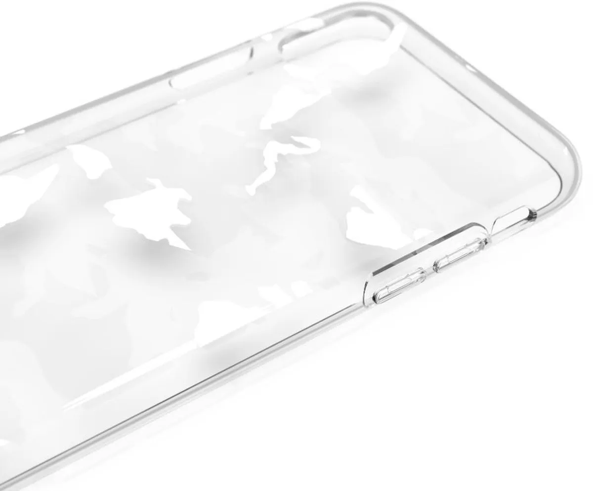 adidas Snap Case Camo AOP TPU Hoesje - iPhone X/XS Transparant