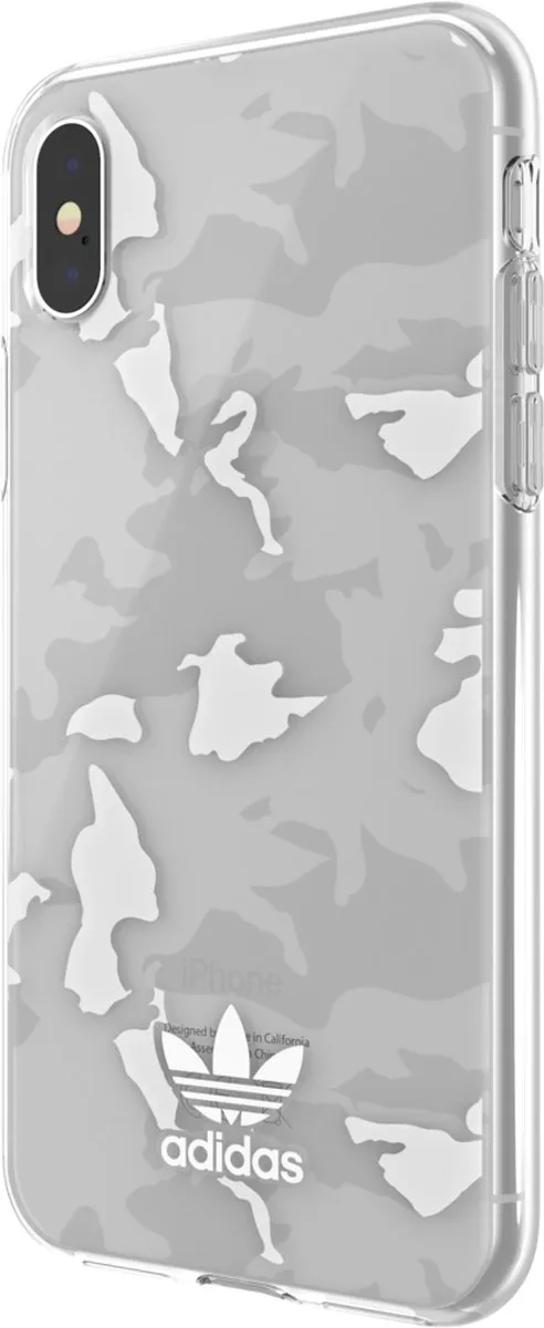 adidas Snap Case Camo AOP TPU Hoesje - iPhone X/XS Transparant