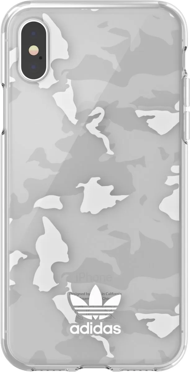 adidas Snap Case Camo AOP TPU Hoesje - iPhone X/XS Transparant