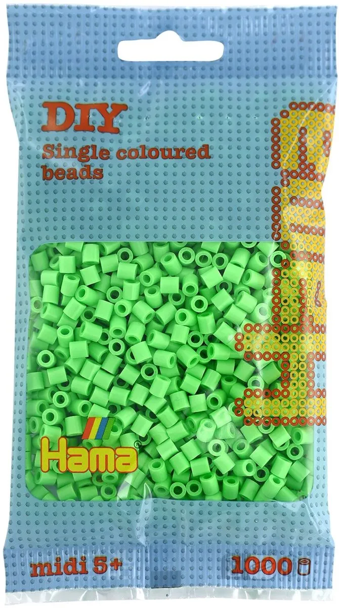 Hama Midi Strijkkralen Lime - 1000 Stuks