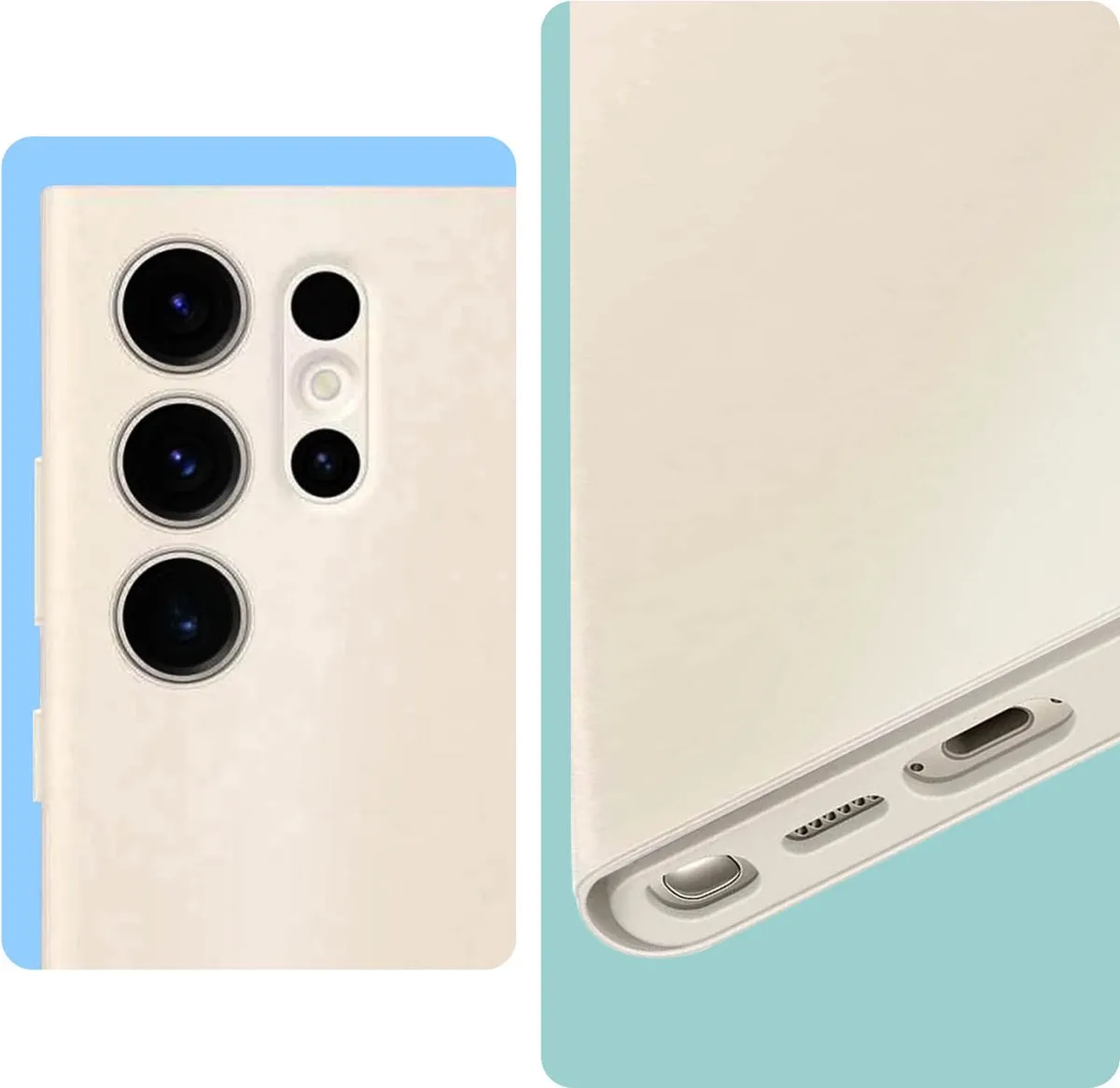 Samsung Smart S View Hoesje EF-ZS918CUEGWW - Galaxy S23 Ultra - Beige