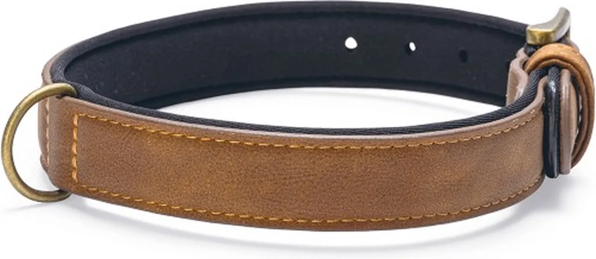 Beeztees Balacron Ax Halsband Hond - Bruin - 36-44cm x 20mm