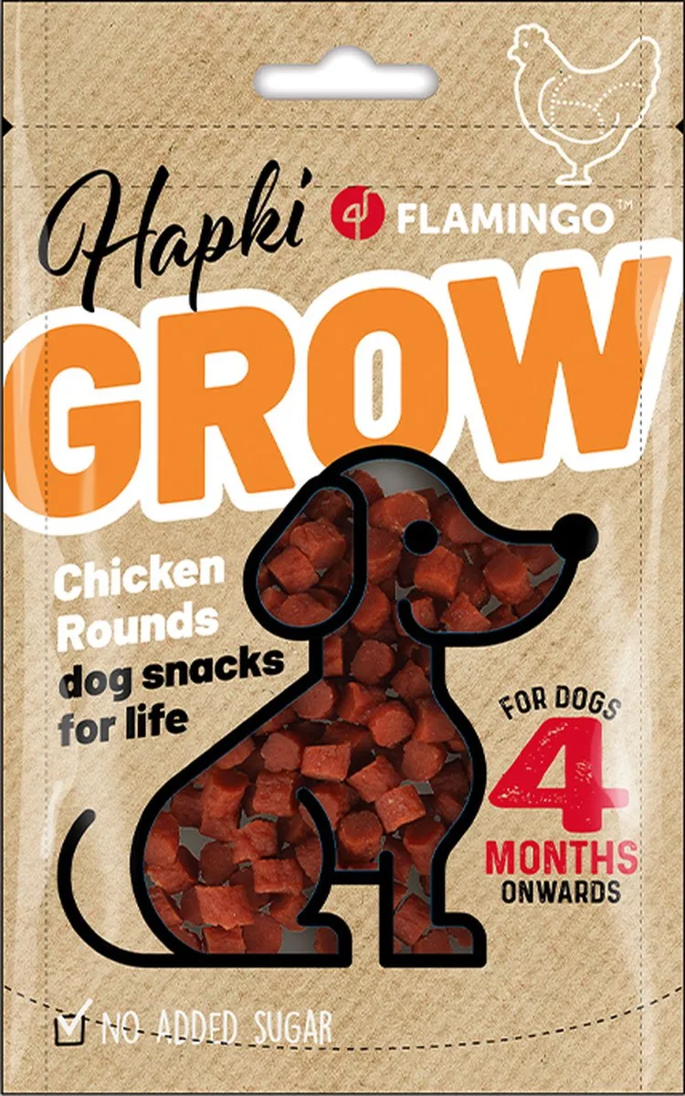 Flamingo Hapki Puppysnack GROW Chicken Round 85g