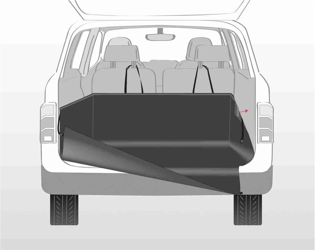 Trixie Honden Auto Beschermhoes Kofferbak 164x125cm - Zwart - afbeelding 6 van 6