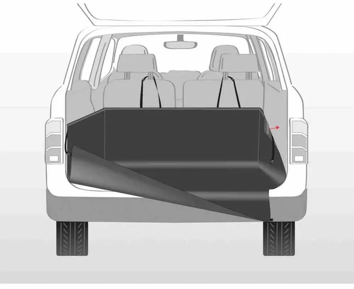 TRIXIE Honden auto beschermhoes kofferbak 164x125 cm zwart 1314