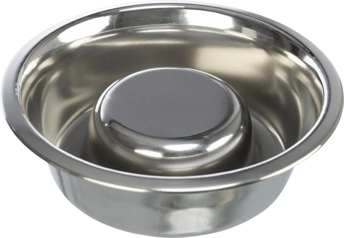 Trixie Voerbak Hond Slow Feeding RVS 1,5L - Blauw