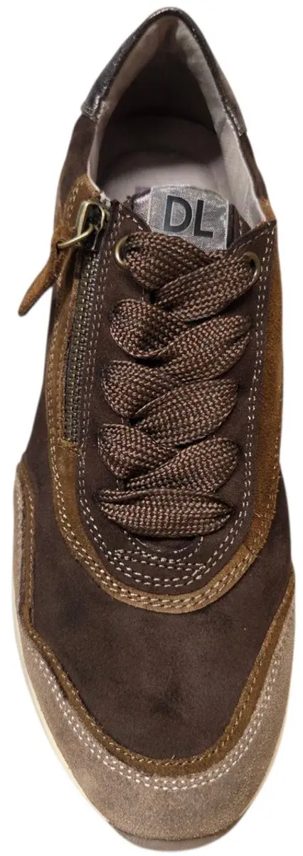 DL Sport 7130HK Dames Sneakers - Donkerbruin - afbeelding 3 van 6