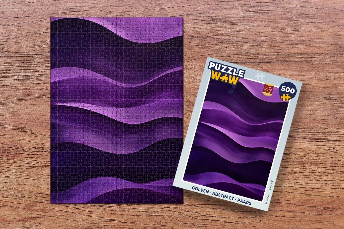 PuzzleWow Golven Abstract Legpuzzel 500 Stuks - Paars