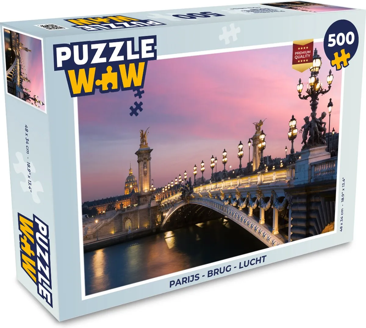 PuzzleWow Parijs Brug Lucht Legpuzzel 500 Stuks