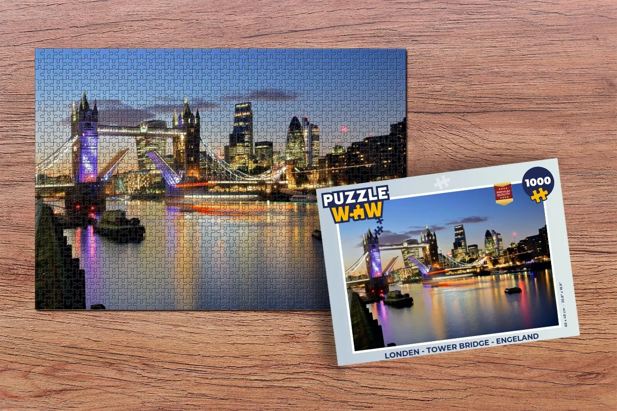 PuzzleWow Londen Tower Bridge Legpuzzel 1000 Stuks - Multicolor