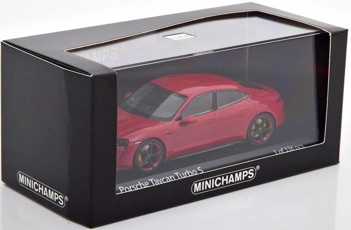 Porsche Taycan Turbo S 2020 Minichamps 1:43 - Karminrood