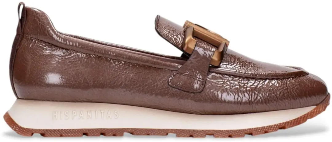 Hispanitas Kansas Rock bruin leren loafers