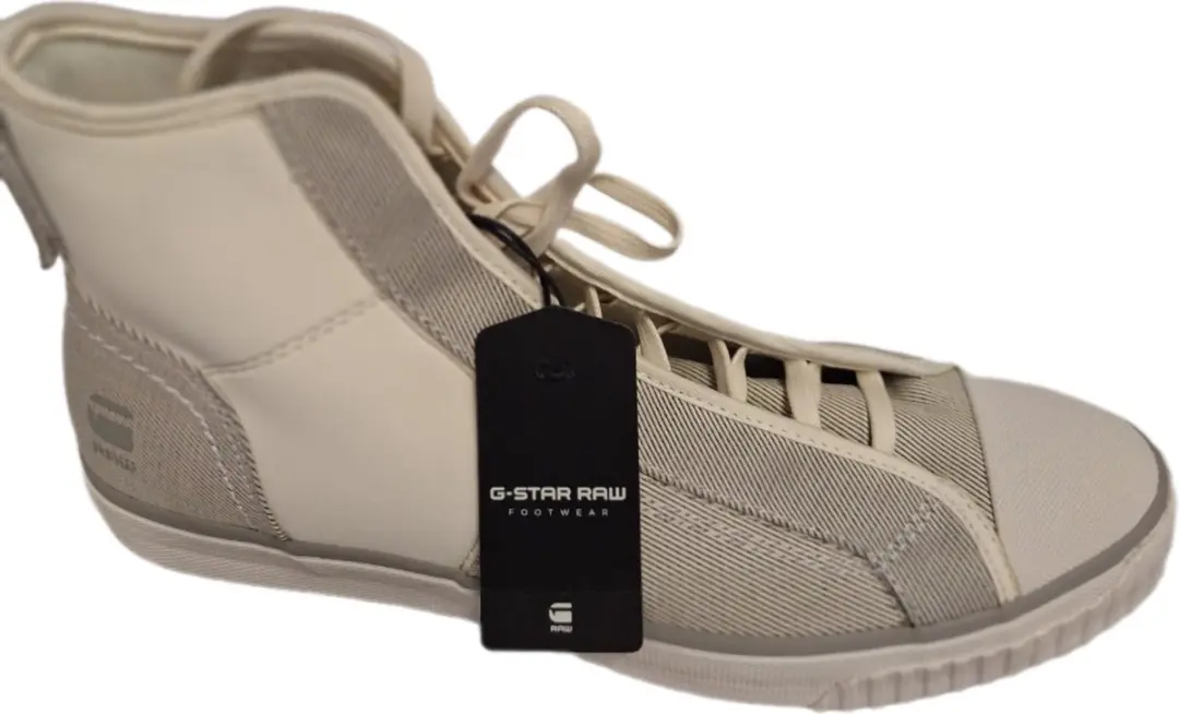 G- STAR-RAW-SCUBA SNEAKER-WHITE-NEOPRENE/DENIM-SIZE 44