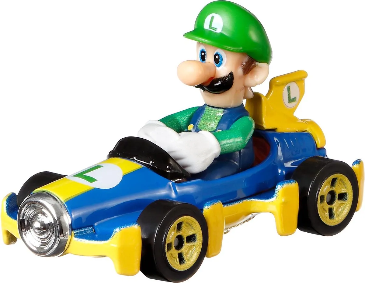 Hot Wheels Mario Kart Replica Diecast Luigi Mach 8 GBG27