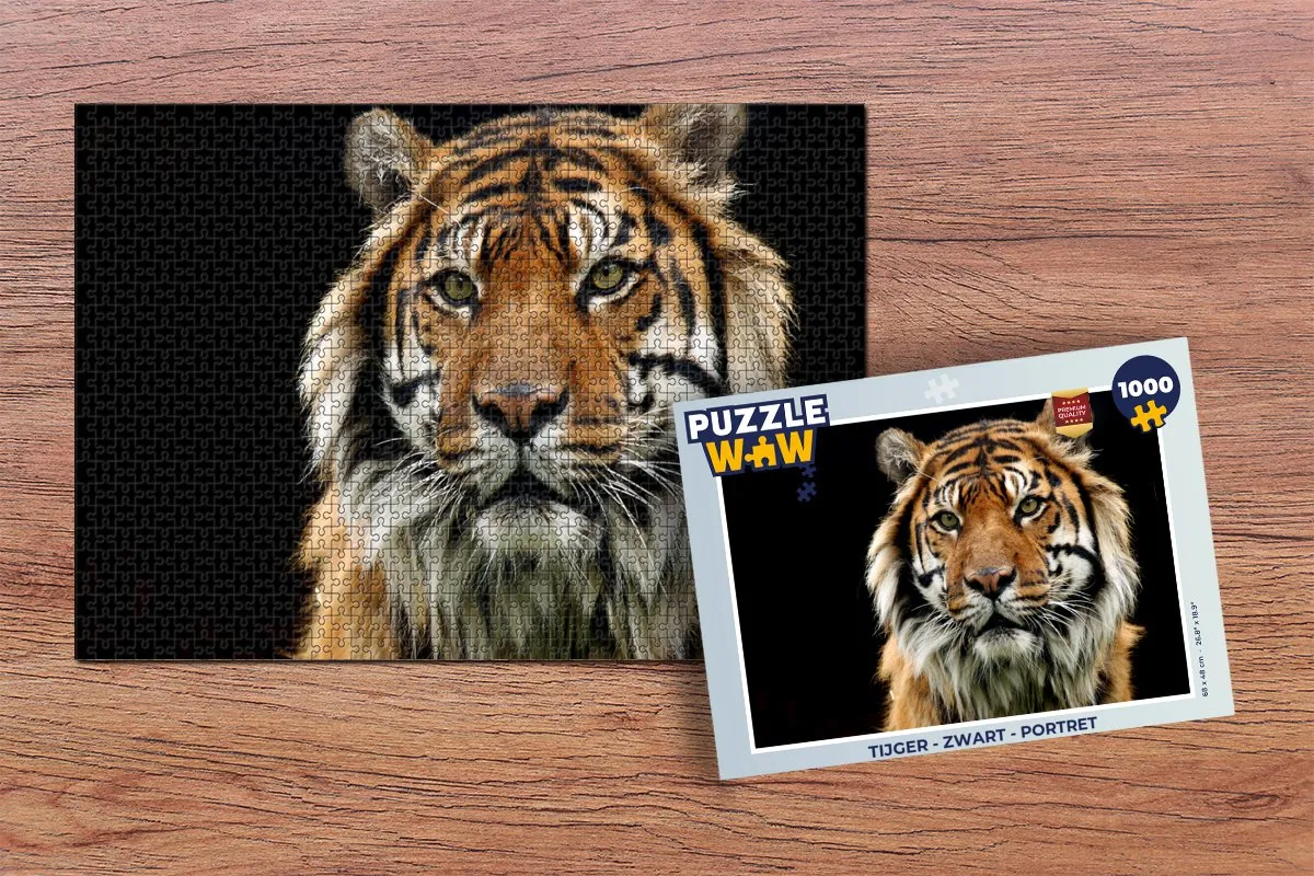 PuzzleWow Tijger Legpuzzel 1000 Stuks - Multicolor