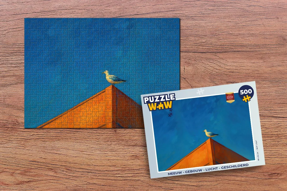 PuzzleWow Meeuw Gebouw Lucht Legpuzzel 500 Stuks - MPN 8721406841210