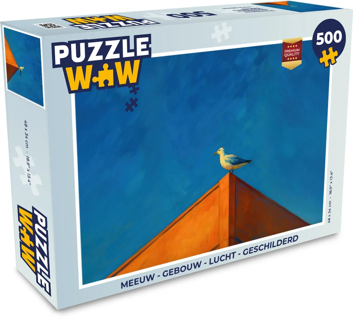 PuzzleWow Meeuw Gebouw Lucht Legpuzzel 500 Stuks