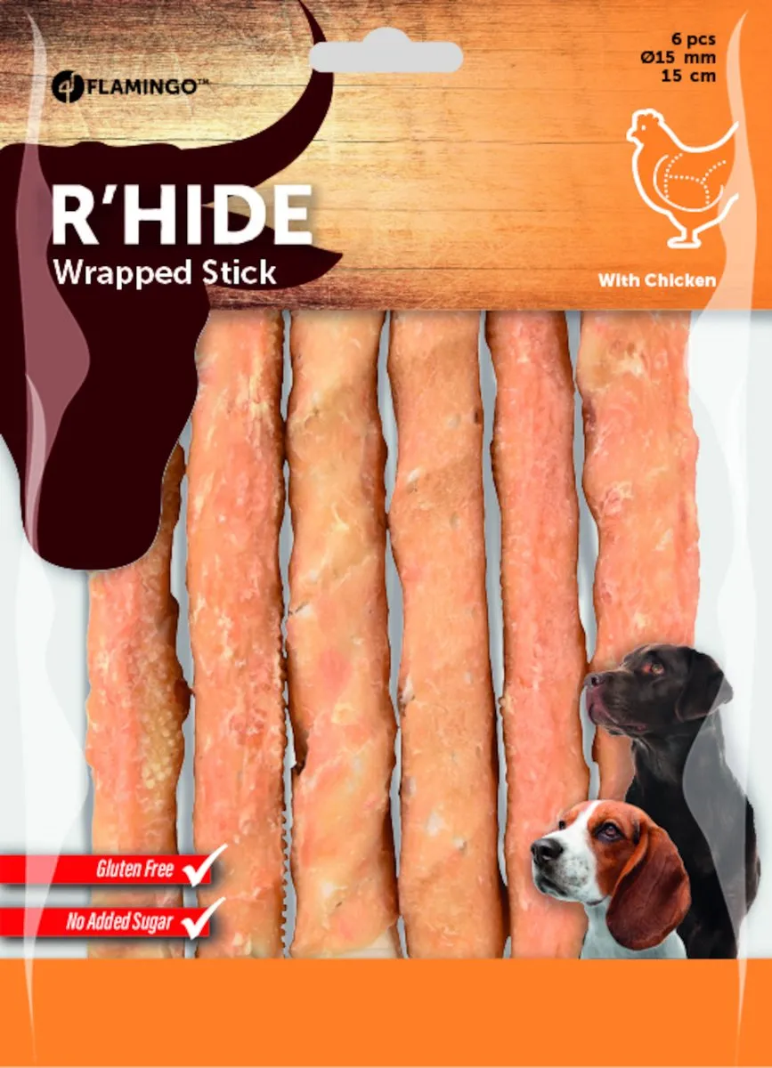 Flamingo R'hide Kippenstaaf 15mm - 6 Stuks