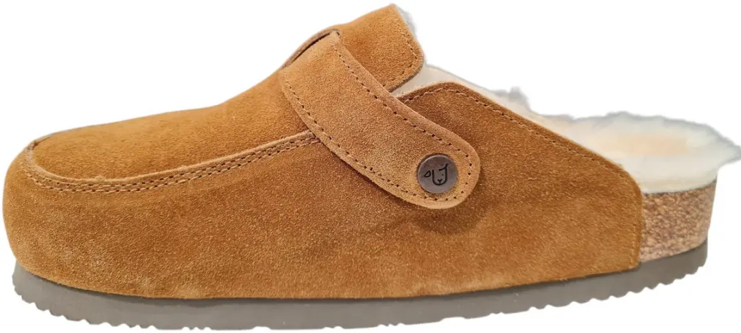 Fellhof Elvas 3208 Dames Pantoffels Merinowol Cognac 43 - afbeelding 4 van 4