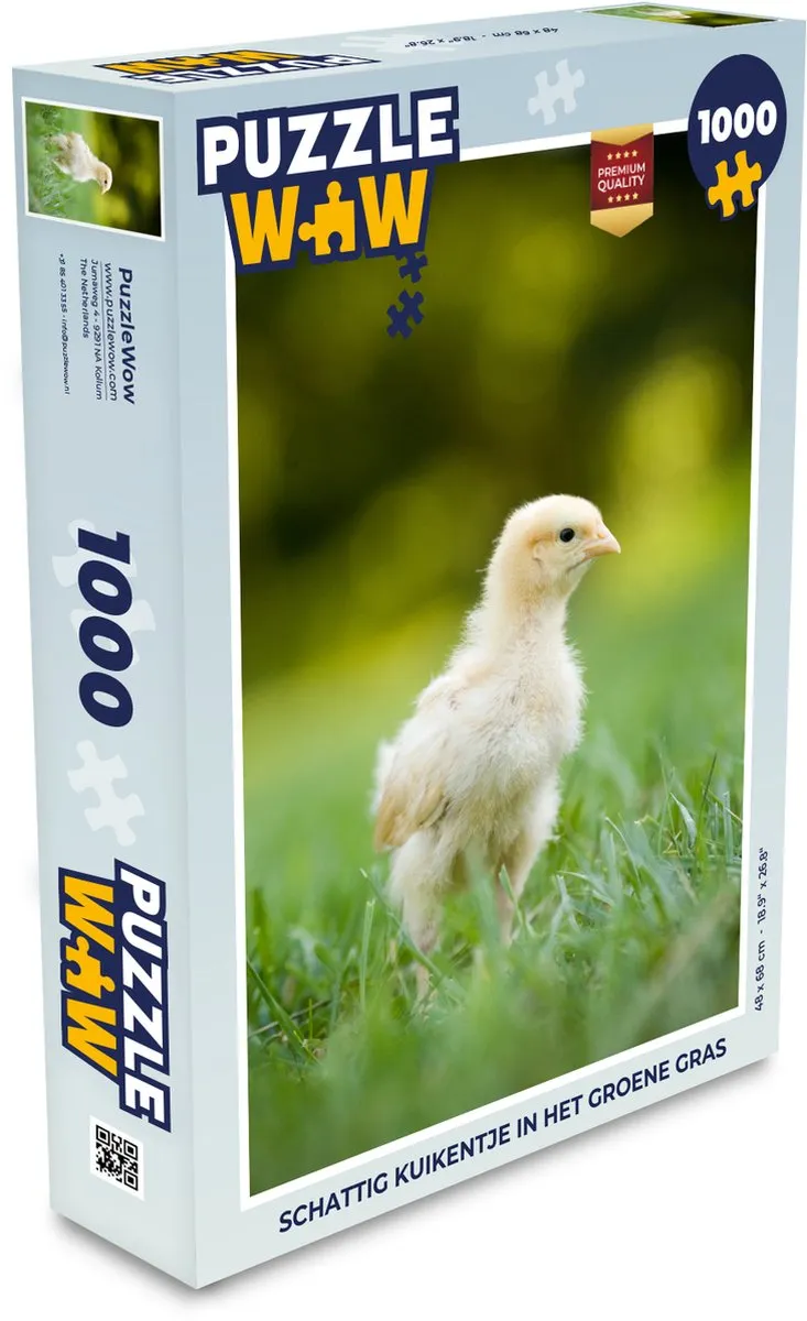 PuzzleWow Legpuzzel Schattig kuikentje 1000 Stuks