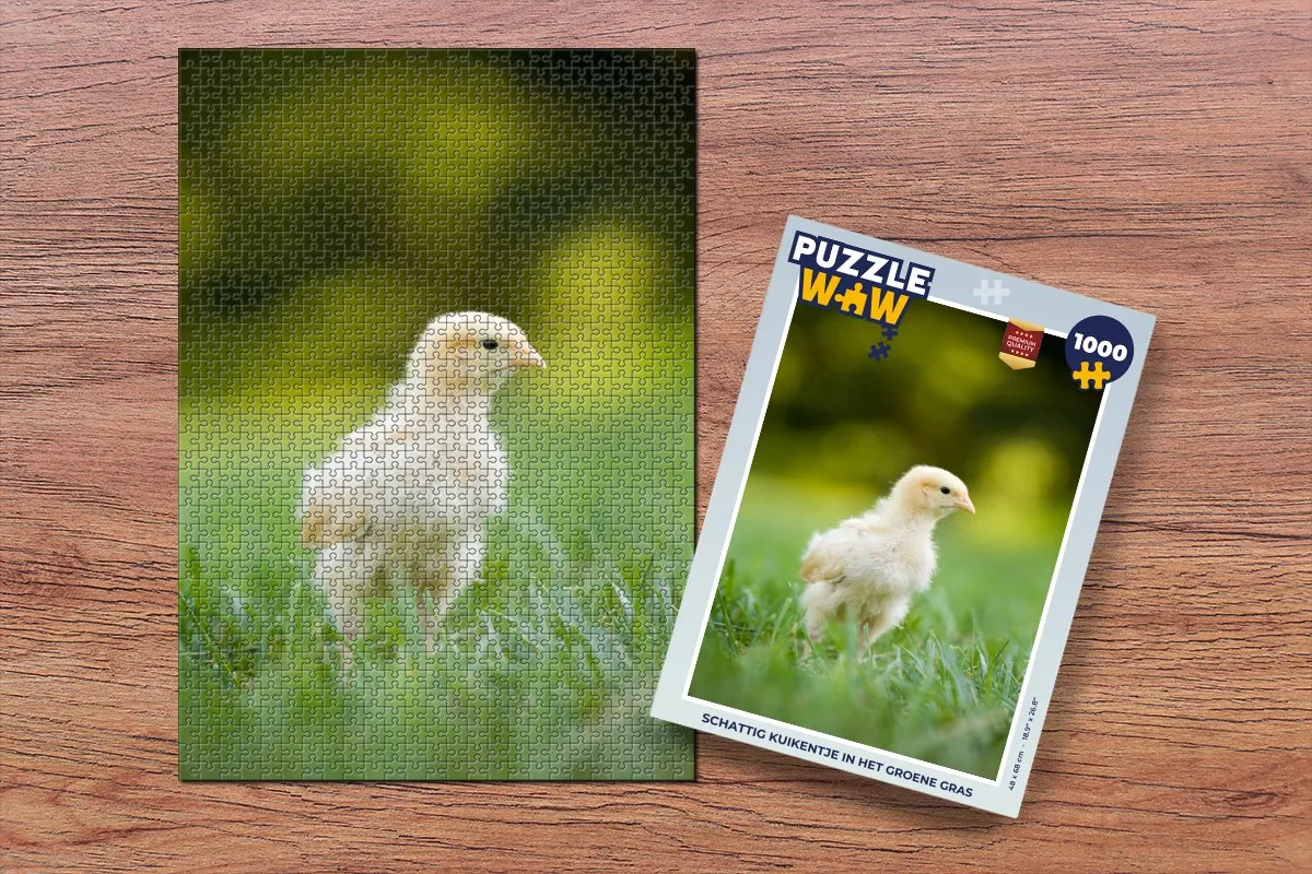 PuzzleWow Legpuzzel Schattig kuikentje 1000 Stuks - Multicolor