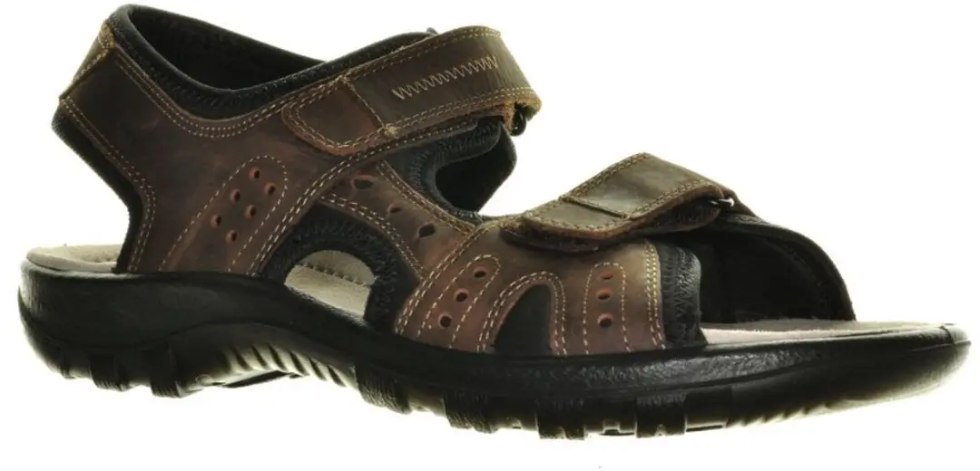 Donkerbruine Herensandalen Leder Jomos maat 47