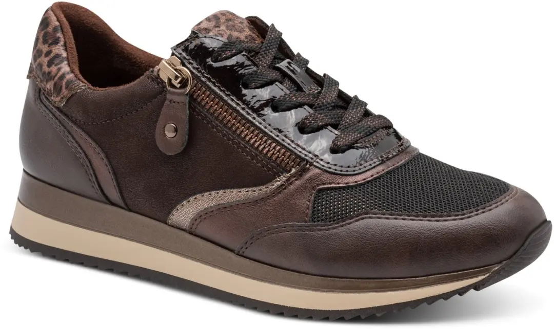 Jana Dames Sneaker - 23774-304 Bruin - Wijdte H - Maat 37