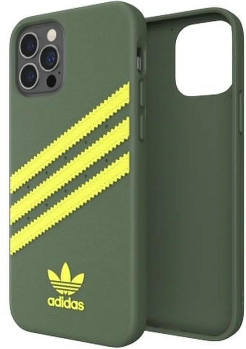 adidas Moulded Case PU PC en TPU logo hoesje voor iPhone 12 en iPhone 12 Pro - groen