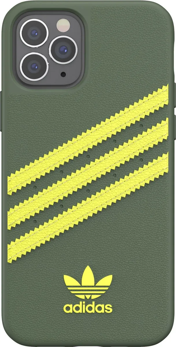 adidas Moulded Case PU PC en TPU logo hoesje voor iPhone 12 en iPhone 12 Pro - groen
