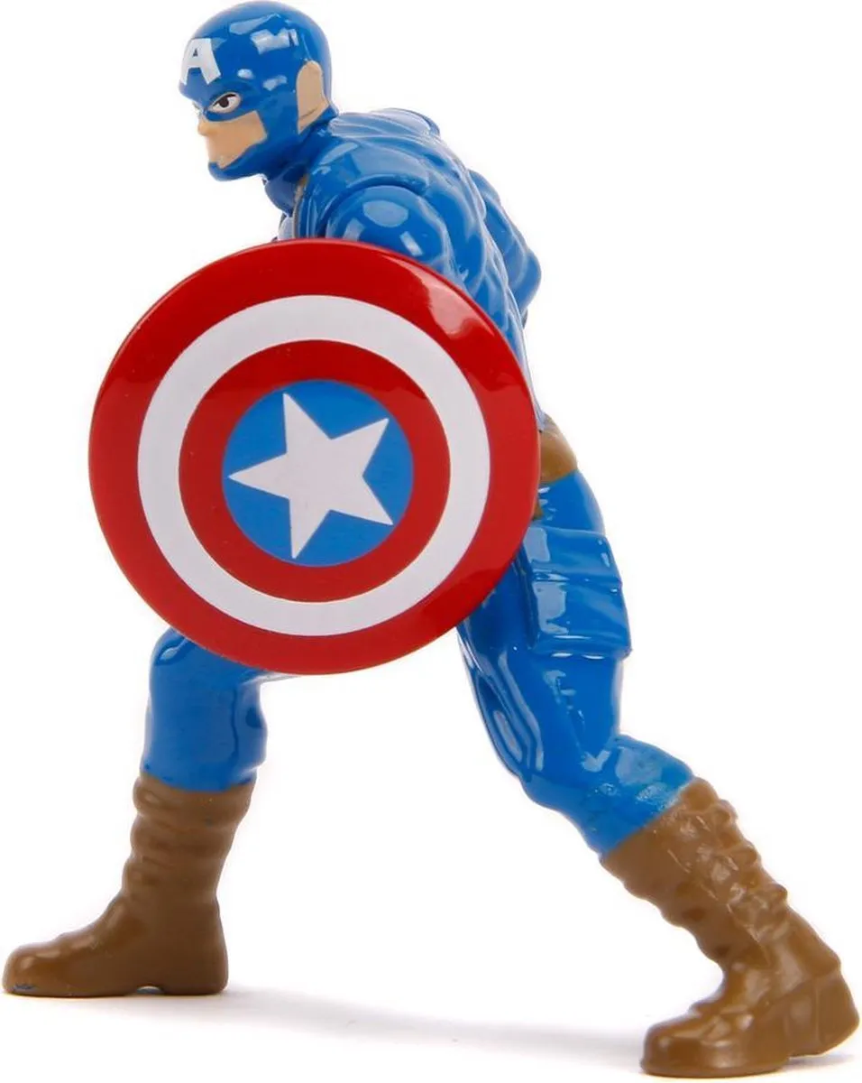 Marvel Captain America 1:24 Modelauto - Blauw/Rood/Wit