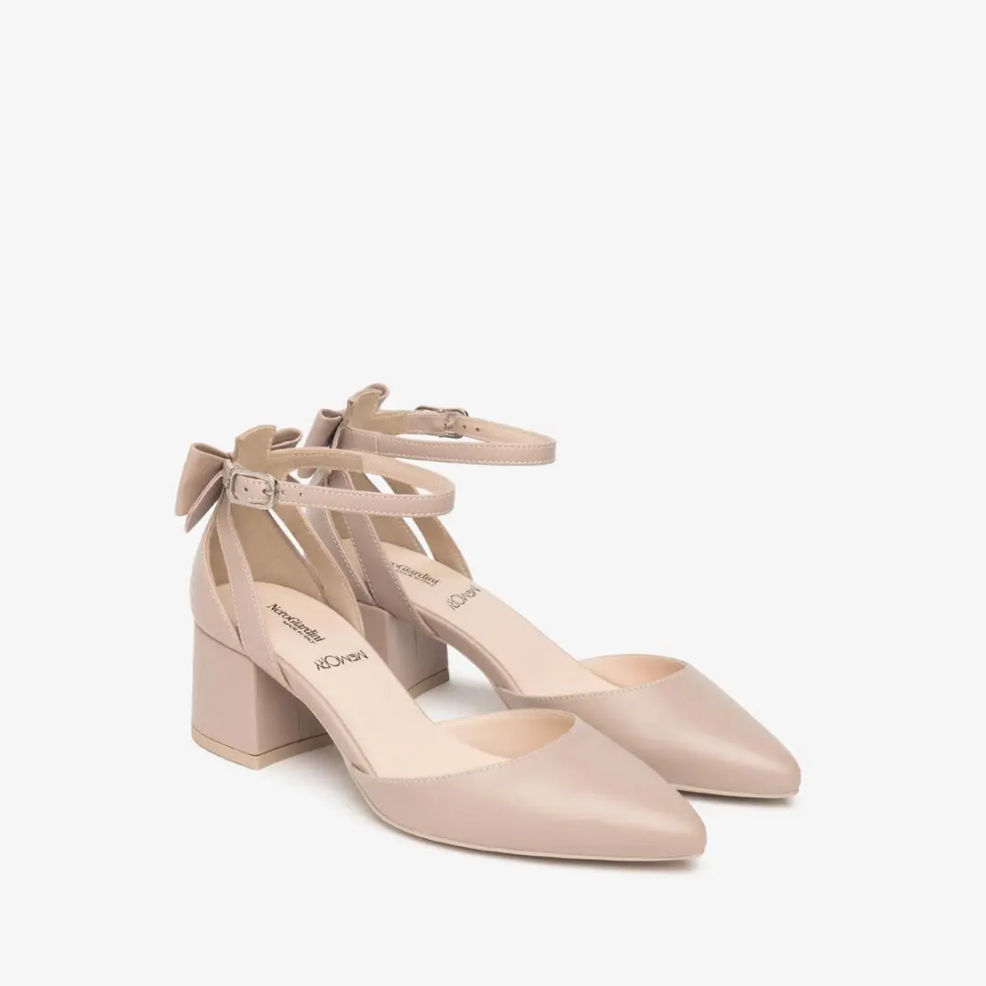 Pumps Met Hak Nerogiardini Nappa Pandora Tpu Tenna Naturale