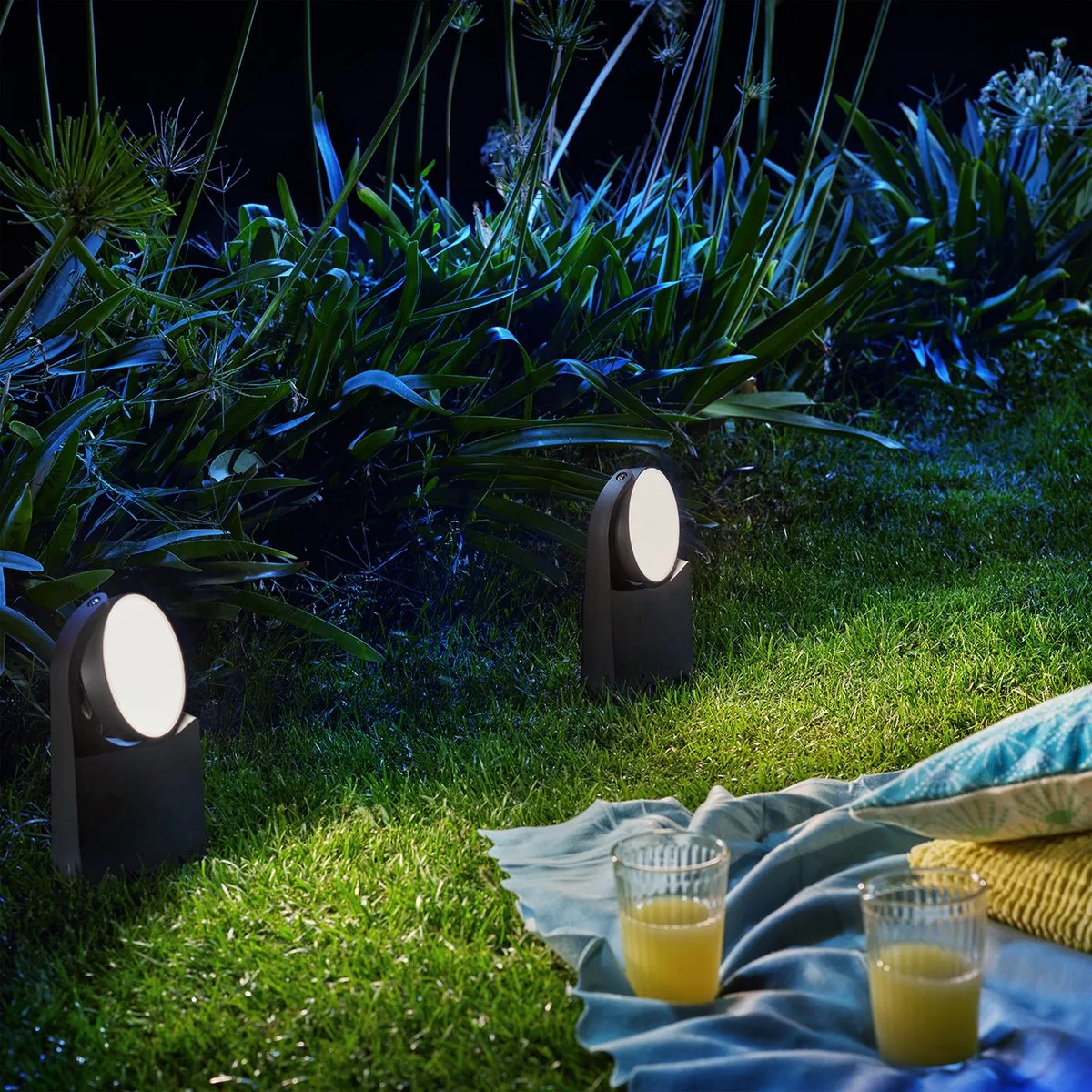 Philips LED Mimosa Sokkellamp 7W - Antraciet - Warmwit