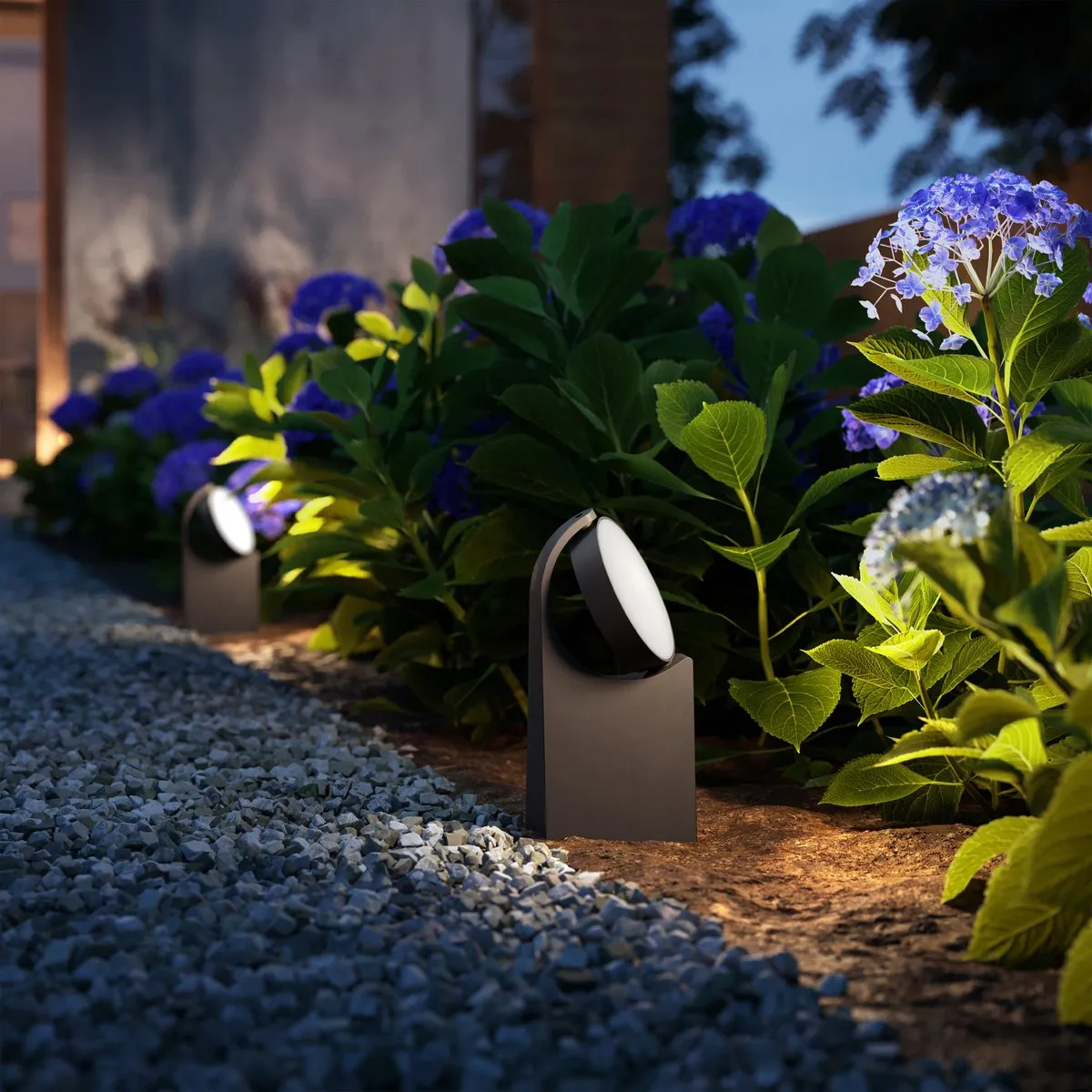 Philips LED Mimosa Sokkellamp 7W - Antraciet - Warmwit