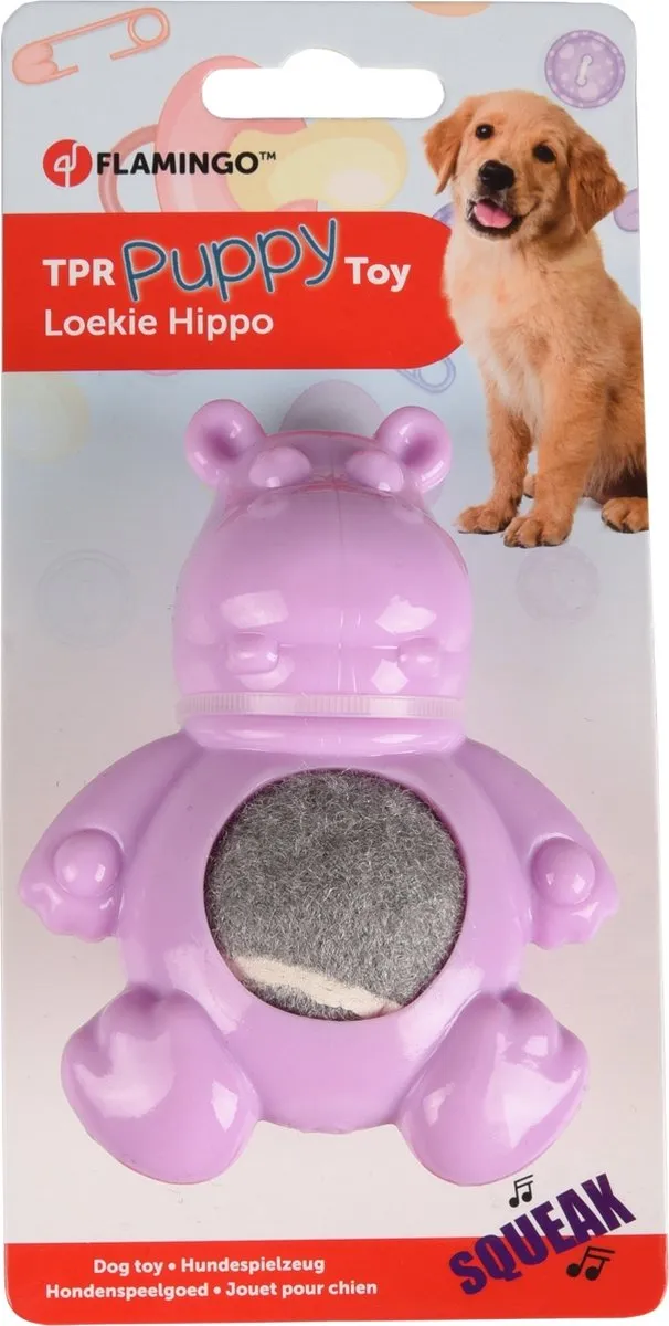 Flamingo Loekie Puppy Nijlpaard TPR - Paars - afbeelding 4 van 4