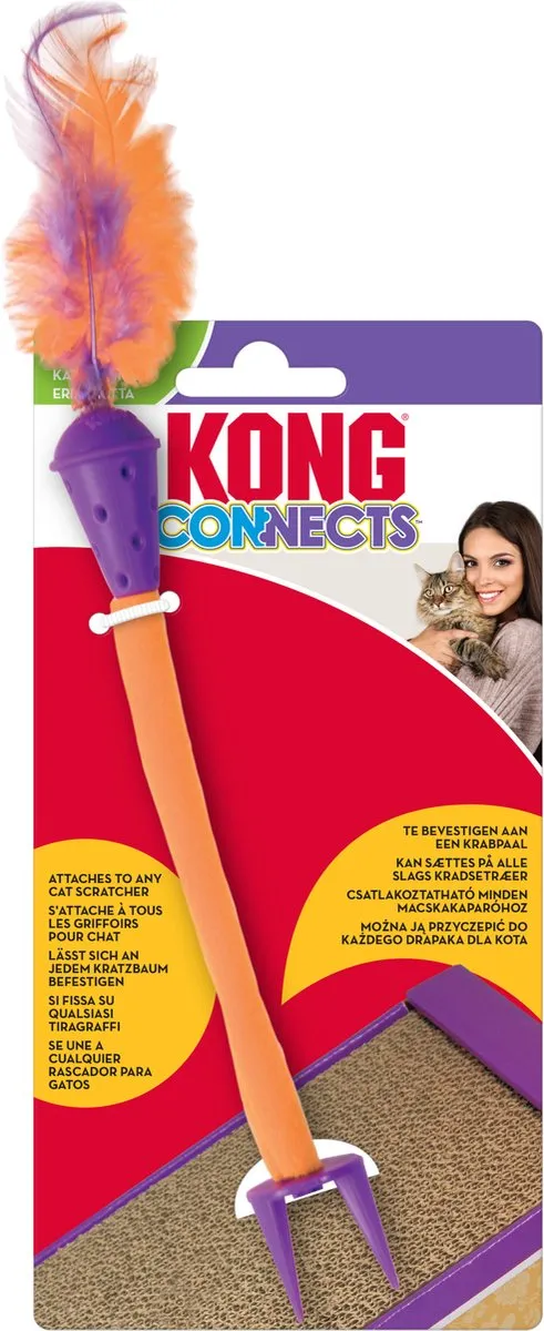 KONG Connects Kat Speelgoed Catnip Roze/Geel