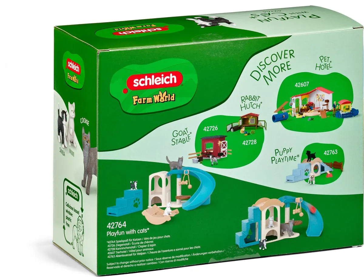 Schleich FARM WORLD Speelplek Katten 42764 - Meerkleurig