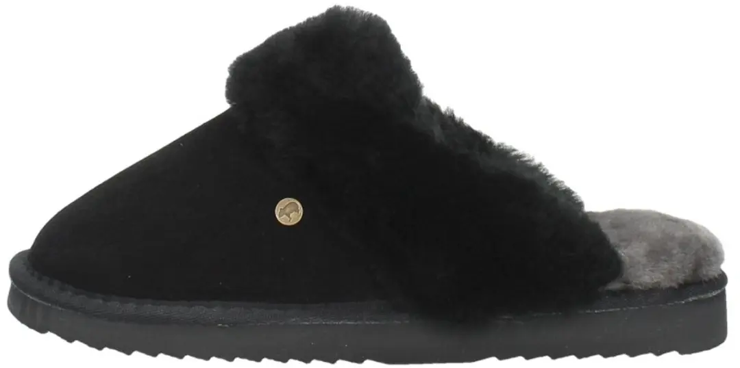 Warmbat Flurry Suede dames sloffen - Zwart - afbeelding 2 van 6