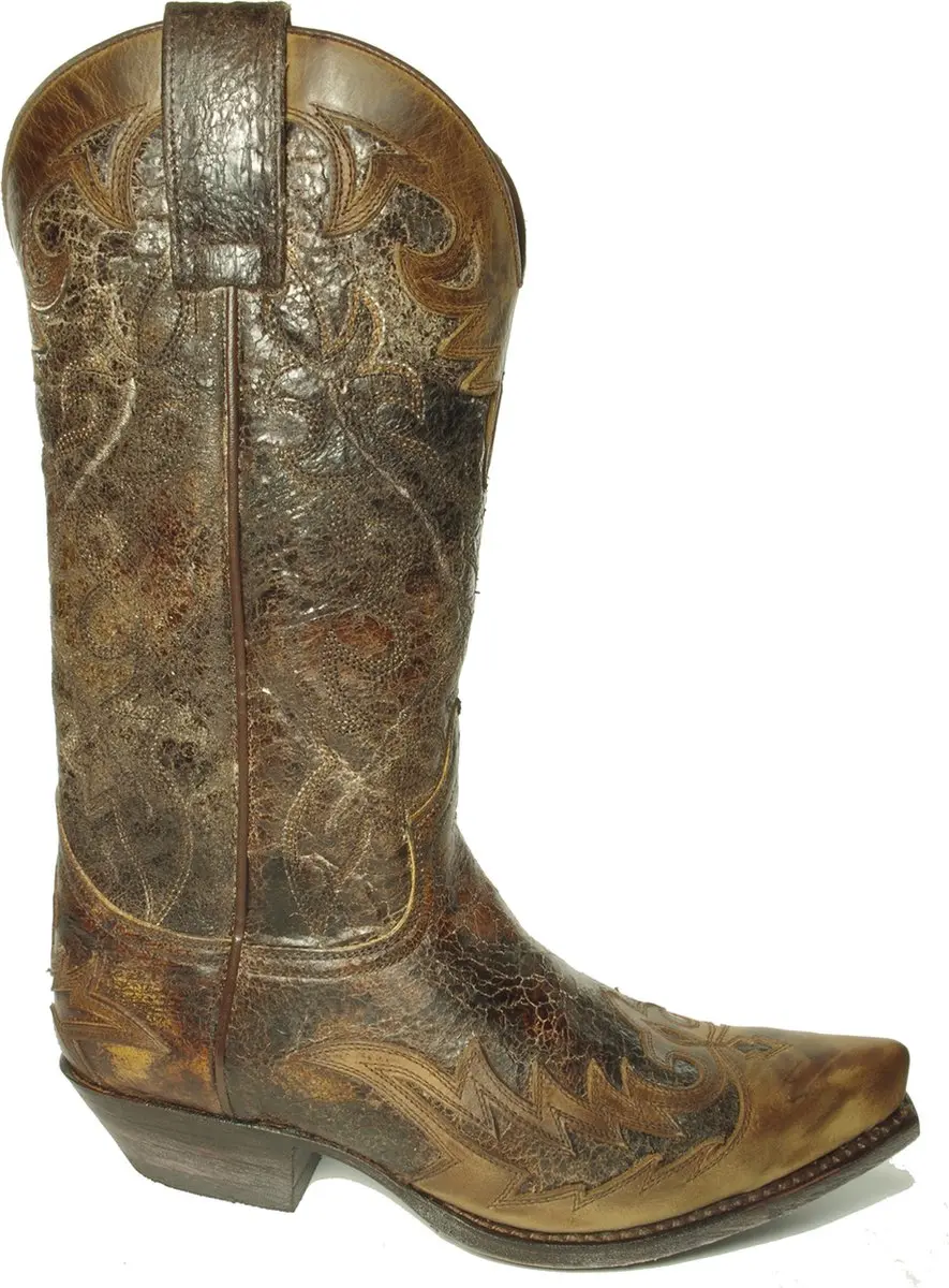 Sendra Boots 9669 Cuervo Bruin Dames Heren Cowboy Western Laarzen Spitse Neus Sc