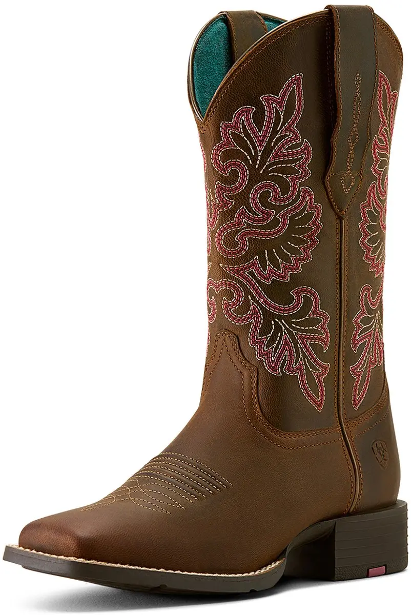 Ariat ROUND UP WIDE SQUARE TOE Dames Bruin